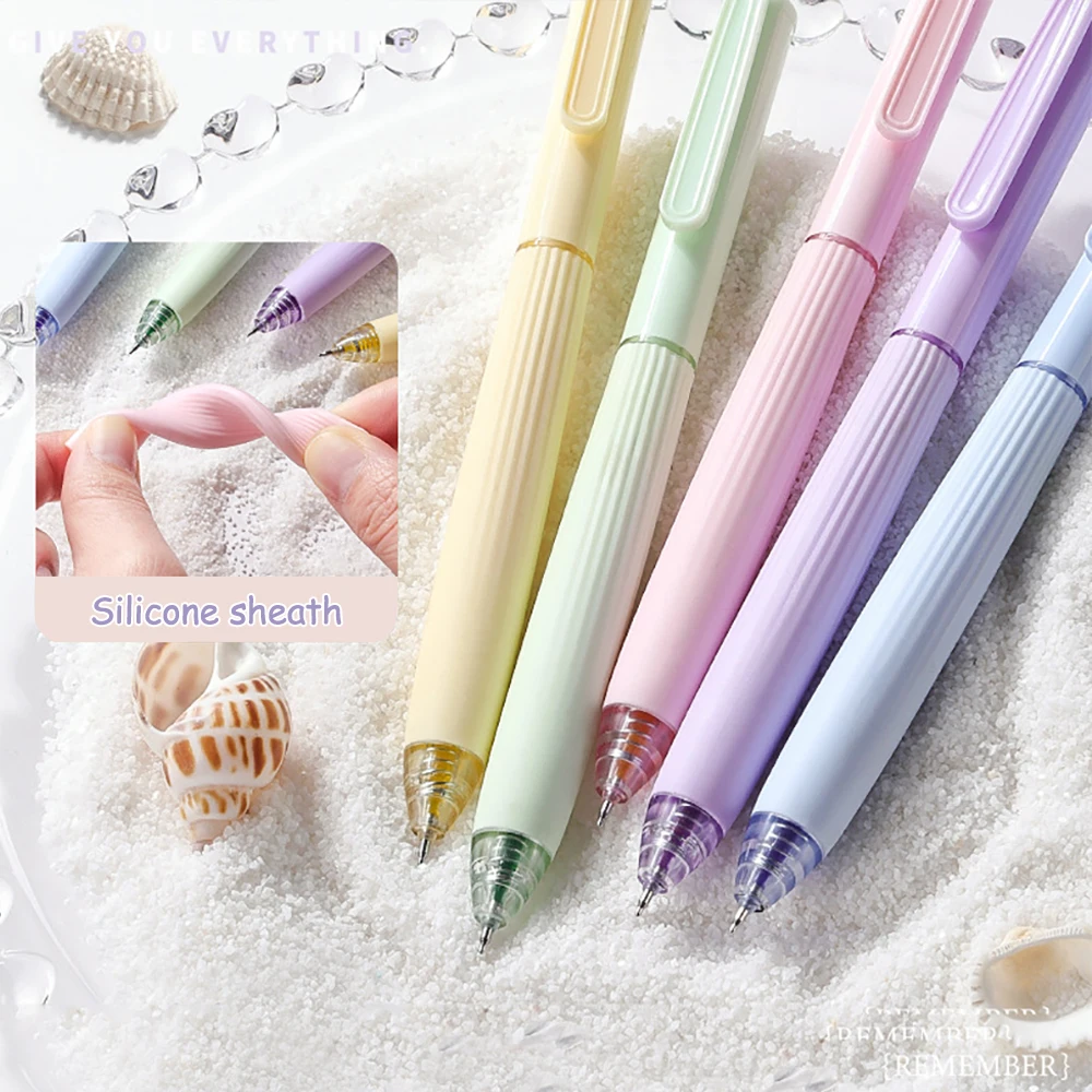 5pcs 0.5 mm Color Gel Pen For Note-taking Quick-drying Marker Pen Fine Tip Smooth Non-stick Ink Replaceable Refill