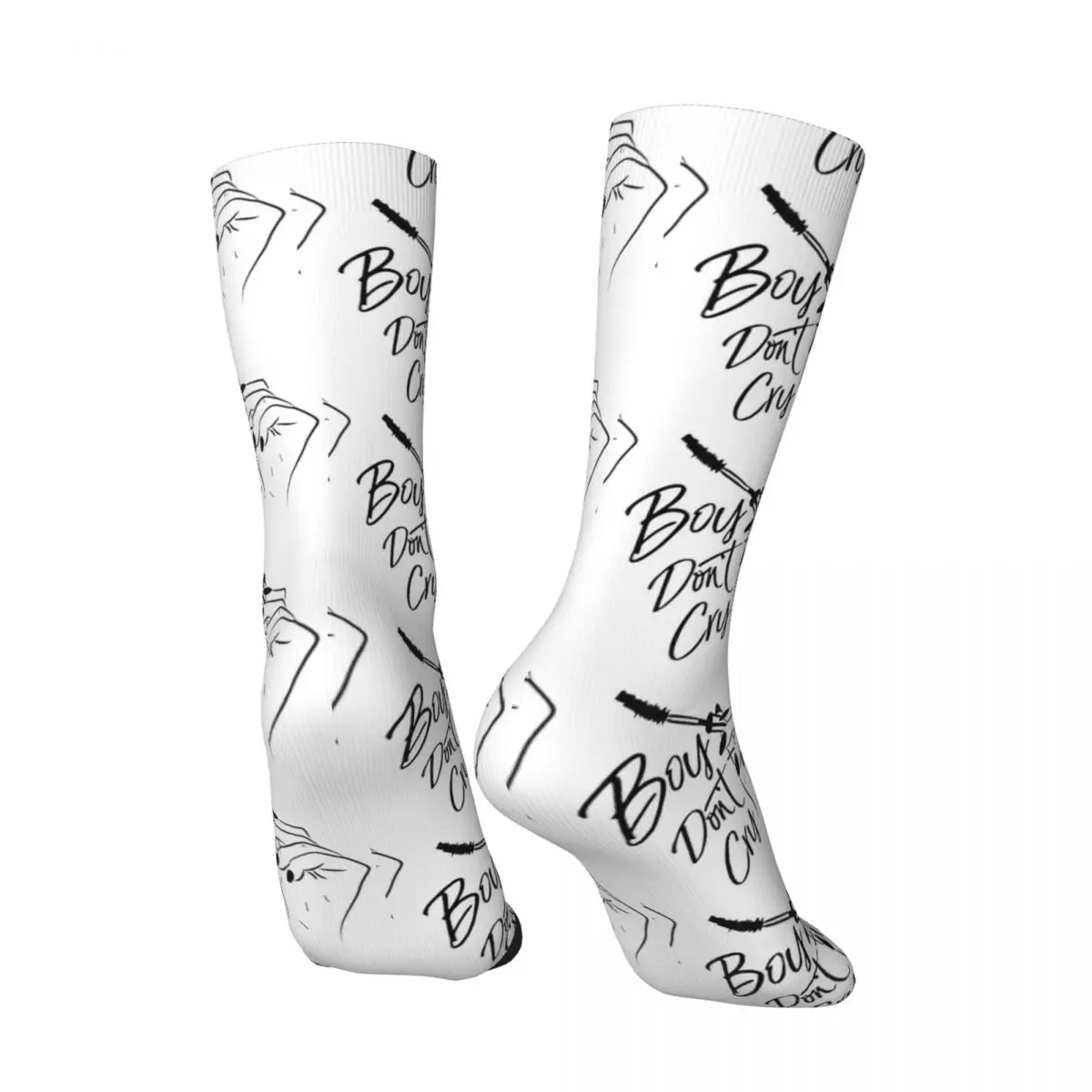 Funny Happy Boy Don't Cry Men's Socks Vintage Harajuku Tokio Hotel Street Style Novelty Seamless Crew Crazy Sock Gift Printed