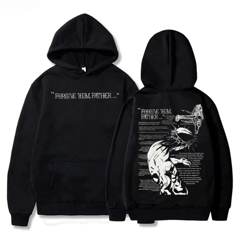 

Christian Jesus Merch forgives Father's Bible Day printed hoodie men's streetwear hip-hop sportswear casual top CJ2