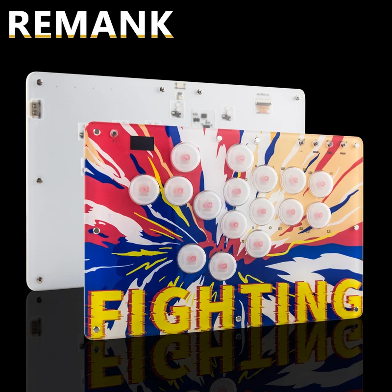 

REMANK R16 Joystick Hitbox Keyboard Arcade Stick Controller For PS4/PS5/Switch Arcade Hitbox Leverless Controller FightSticks PC