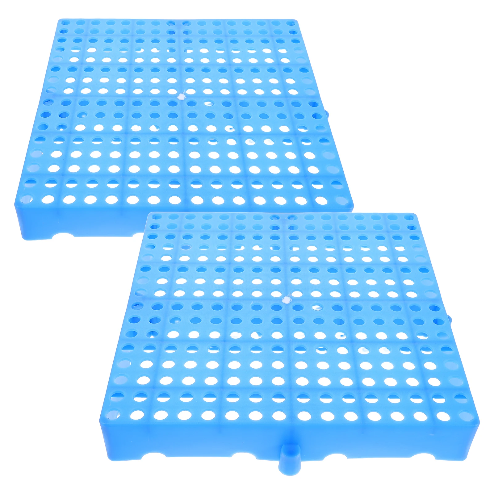 

2 Pcs Moisture-proof Partition Slatted Flooring Pallet Water Thickened Plastic Storage Pallets Blue Packing Plate