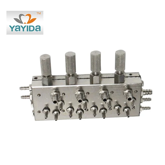 

Dental Chair Accessories 3 in 1 4in 1Metal Quadruple Diaphragm Valve Essential Spare Parts for Dental Units