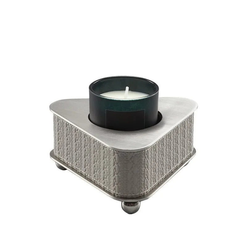 

Simple triangular tall wrought iron light luxury aromatherapy, high-end hotel candle holder soft decoration