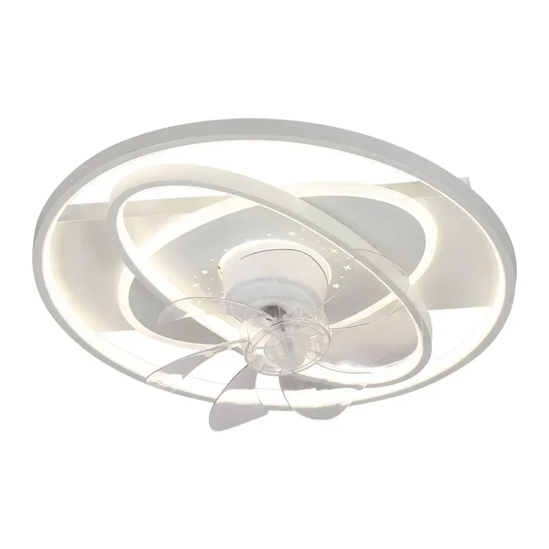 Bedroom fan light 2024 new modern simple Internet celebrity whole house package ceiling smart double fan living room lamp