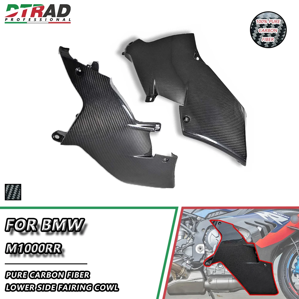 Motorcycle Accessories Belly Pan Fairing For BMW M1000RR 2023 2024 Pure Carbon Fiber Lower Frame Body Spoiler Kits Twill Gloss