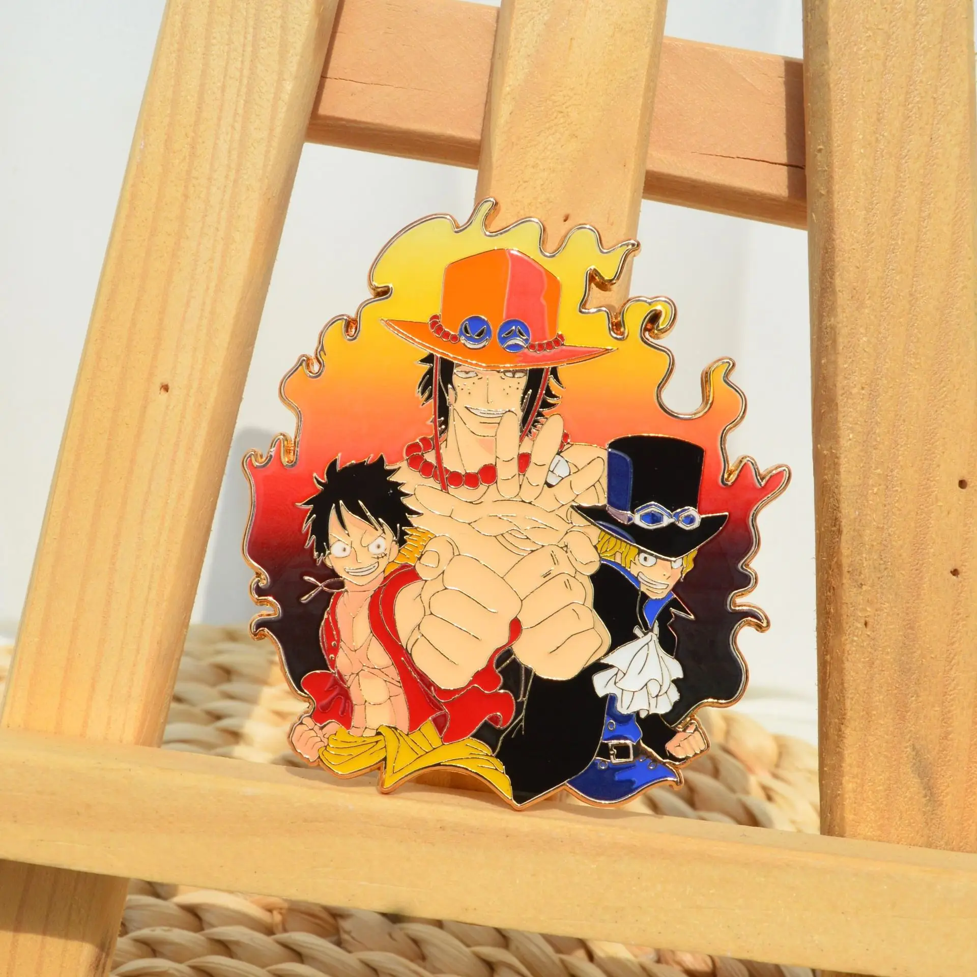 كول ثلاثة إخوة المينا دبابيس شارات على ظهره التلبيب دبابيس دبابيس أنيمي مجوهرات تأثيري اكسسوارات لعبة هدايا الحفلات