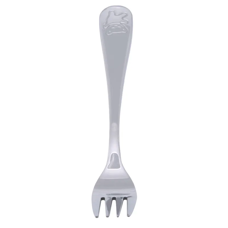 Baby Portable Dishes Stainless Steel Teaspoon Spoon Fork Knife Utensils Baby Kids Learning Eating Children Tableware