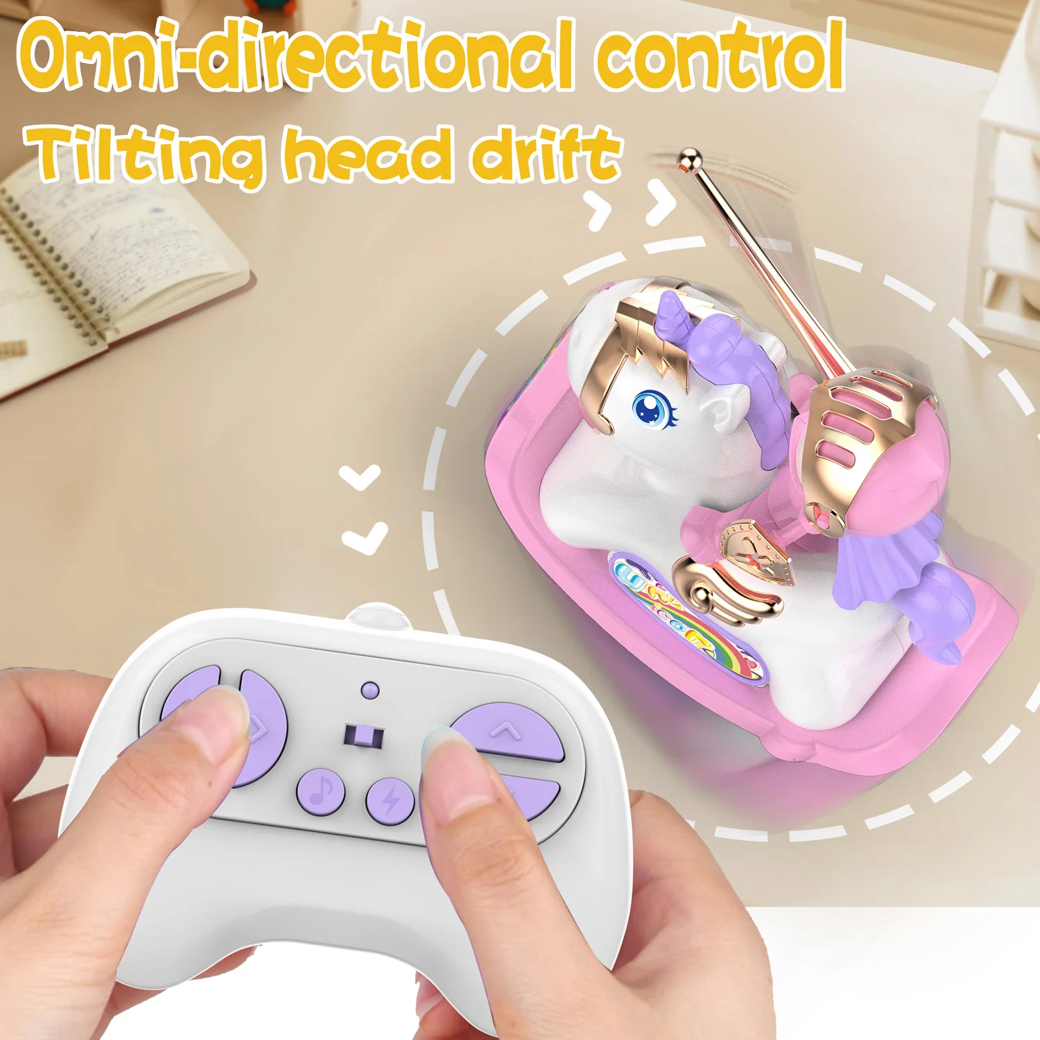 รถม้าไม้บังคับวิทยุ 2.4G ของเล่นแข่งขันสำหรับพ่อแม่ลูก ของเล่นสัตว์โยก RC ของเล่นเด็ก ของขวัญคริสต์มาส