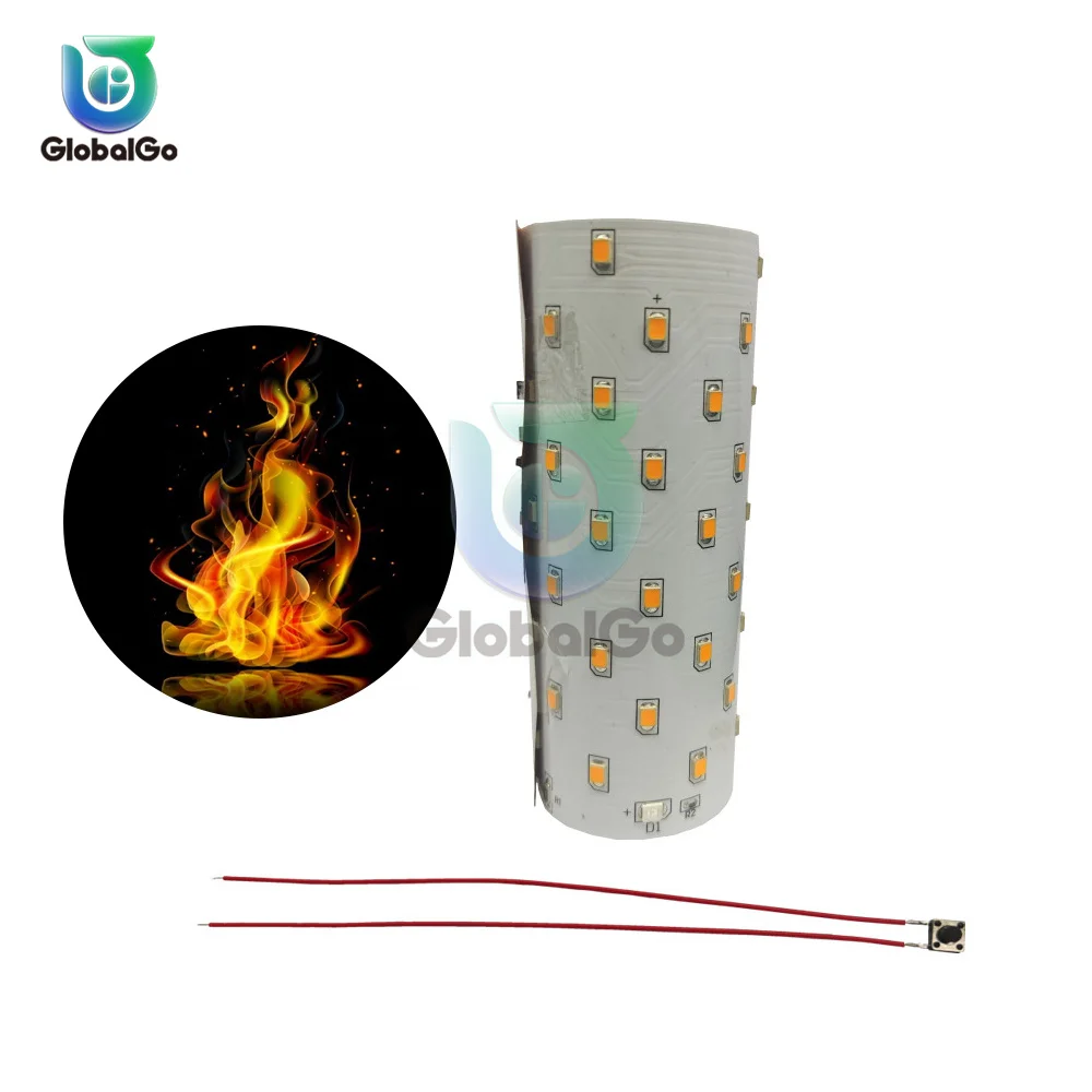 51pcs LED 3.7V Solar Torch Lamp Circuit Board Solar Flame Lamp Controller Simulation Solar Candle Lamp Lamp Board