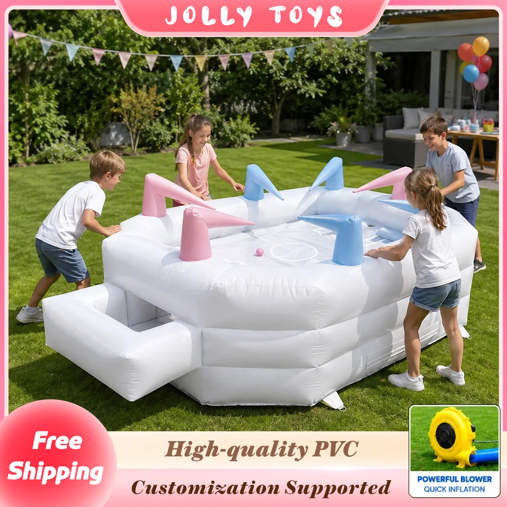 Inflatable Air Soccer Table Game Kids Outdoor Football Game PVC Interactive Party Toy for Backyard Carnival Sports Game
