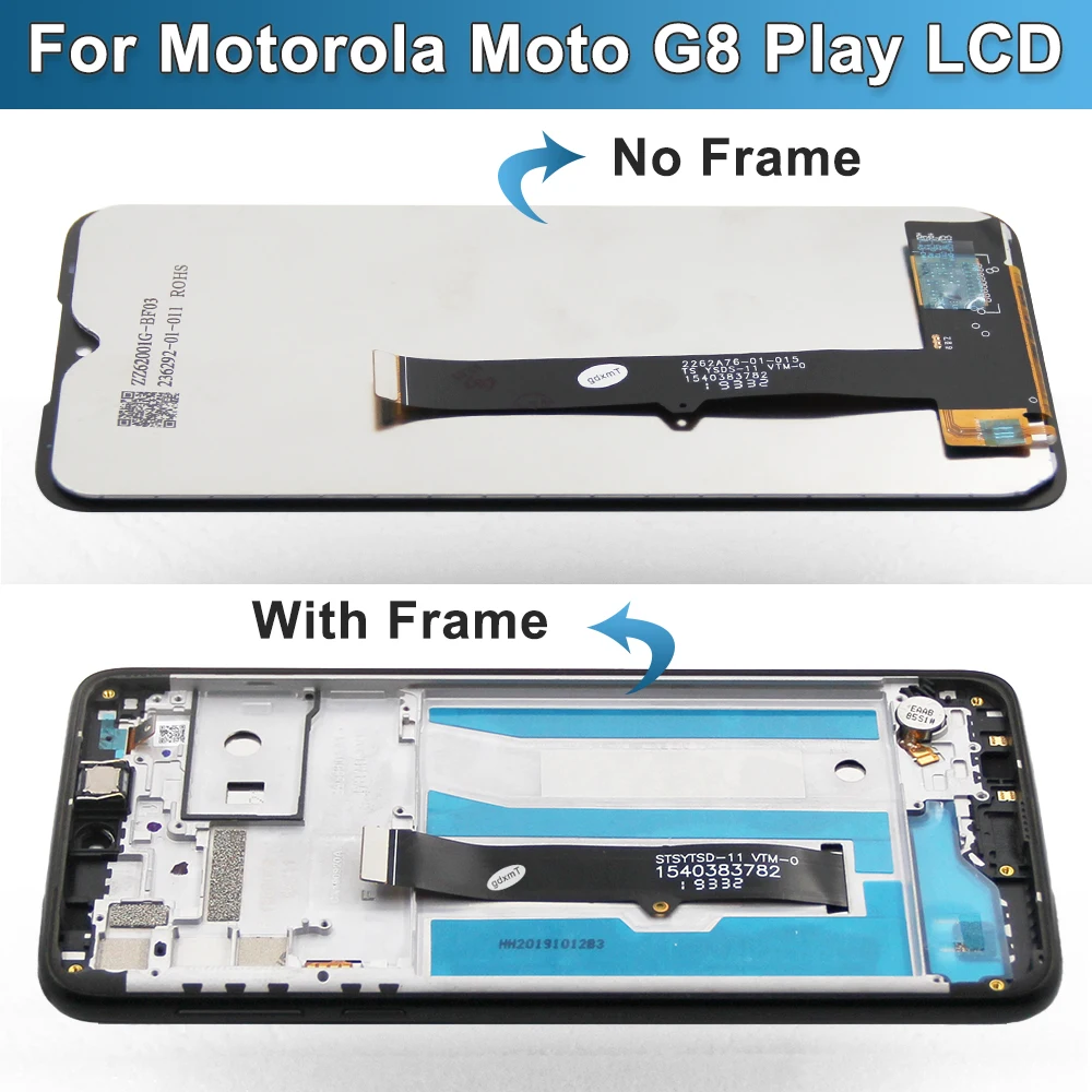 6.2\'\'Original For Moto G8 Play XT2015 XT2015-2 LCD Display Digitizer Assembly Replacement For Motorola G8 Play Screen with frame