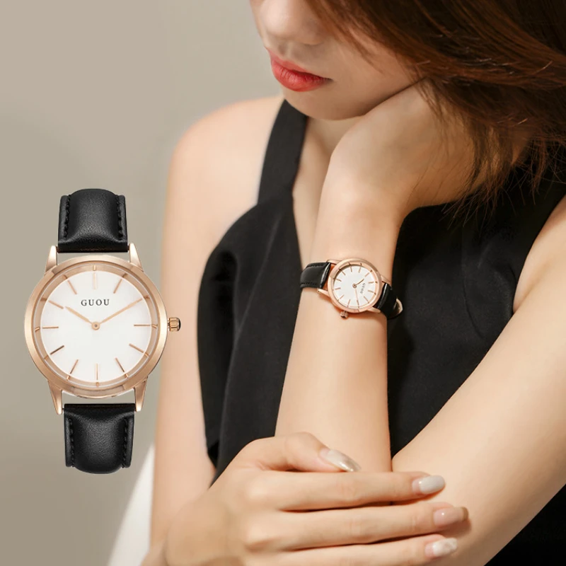 

Vintage Women Quartz Watches Classic Small Round Elegant Dress Wristwatches Leather Band Simple Female Clock Reloj Mujer