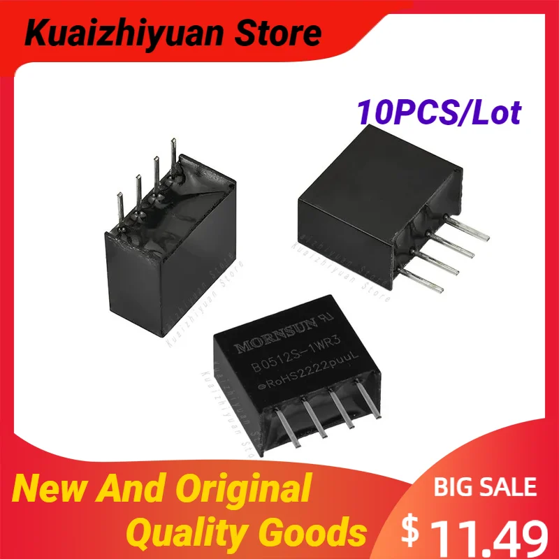 

10PCS/Lot B0905S-1WR3 B0909S-1WR3 B0912S-1WR3 DC-DC Regulated Power Supply Module Isolating Switching Power Supply DIP4 B0915S