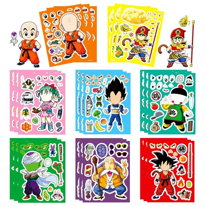 Dragon Ball Kame Sennin Son Goku Vegeta Krillin Kreative Cartoon-Puzzle-Aufkleber, Anime-Zubehör Puzzle-Sticker – Detail 7