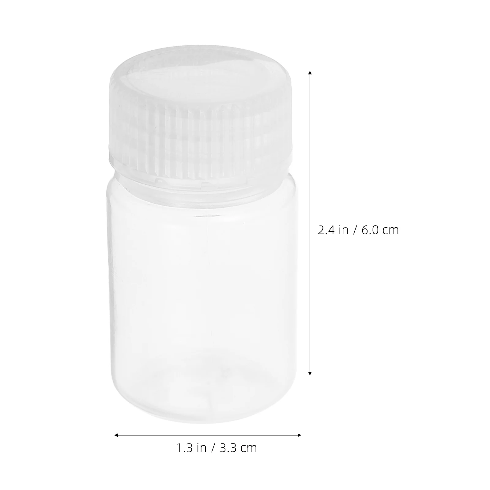 

6 Pcs Mini Plastic Bottles Sample Storage Laboratory Chemical Container Vacuum Sealed Liquid Empty