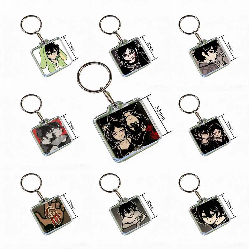 Anime Game The Coffin of Andy and Leyley Acrylic Keychain Handmade Hanging Ornaments forClothes Backpack Decoration Accessories