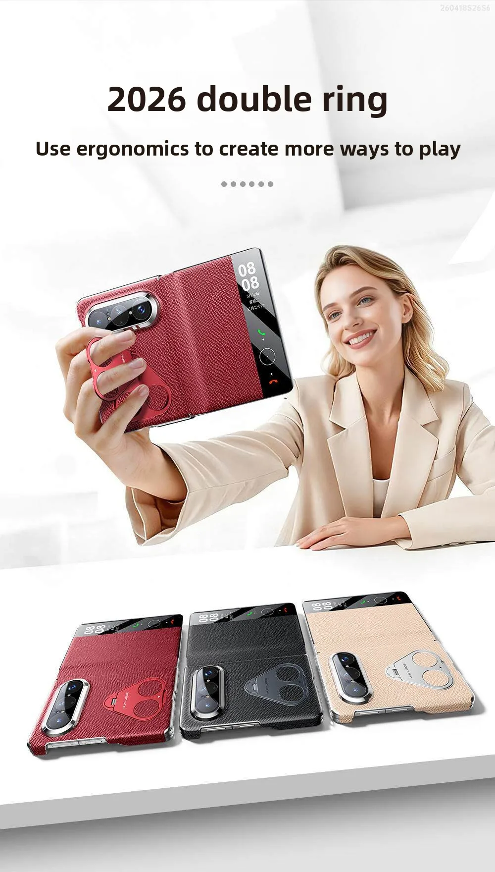 

Genuine leather smart flip case for huawei pura x max,Crisscross texture full coverage protective with finger ring stand case