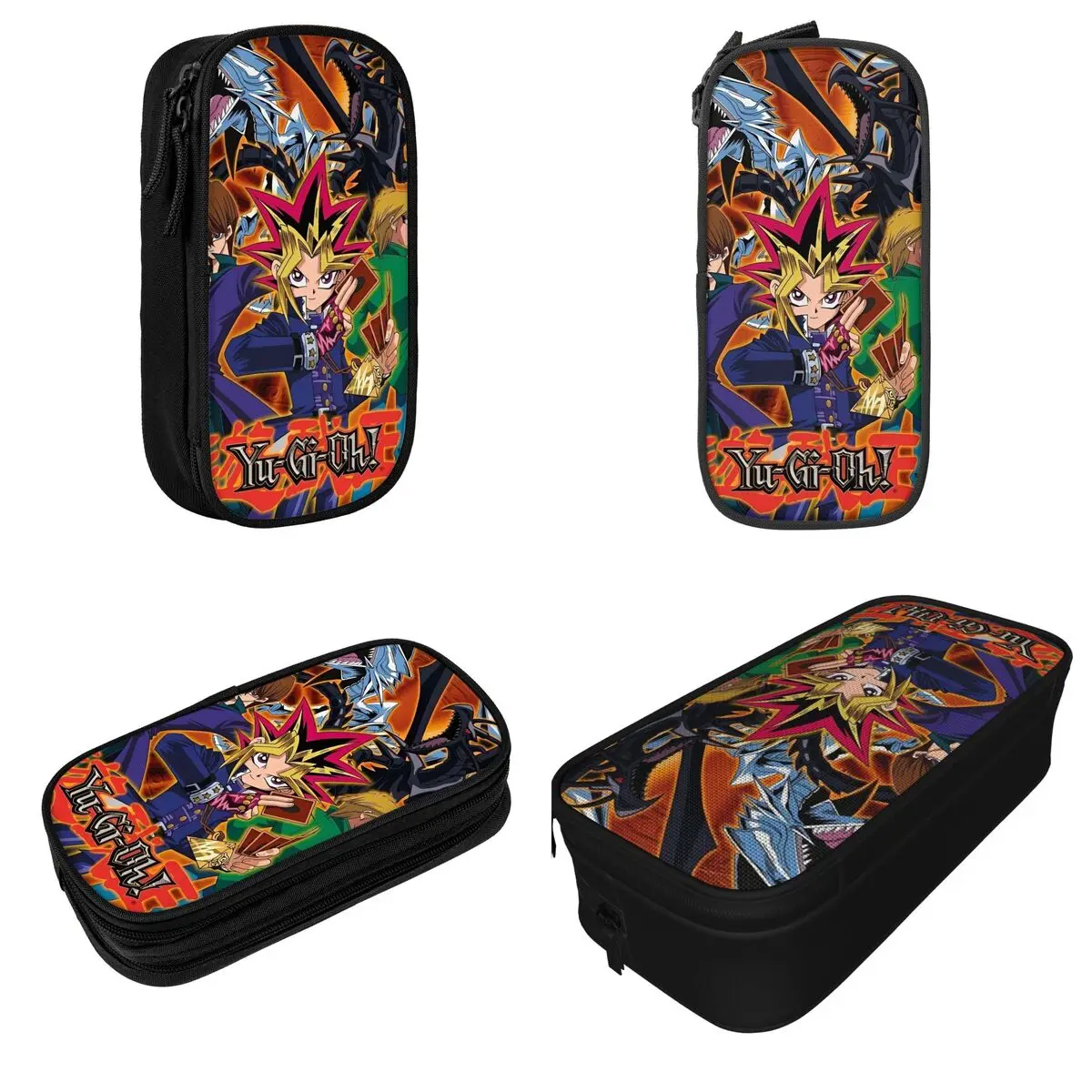 YuGiOh! Card Game Anime Pencil Case Yugi Muto Cartoon Pen Box Bag Kids Big Capacity School Supplies Gifts Pencilcases