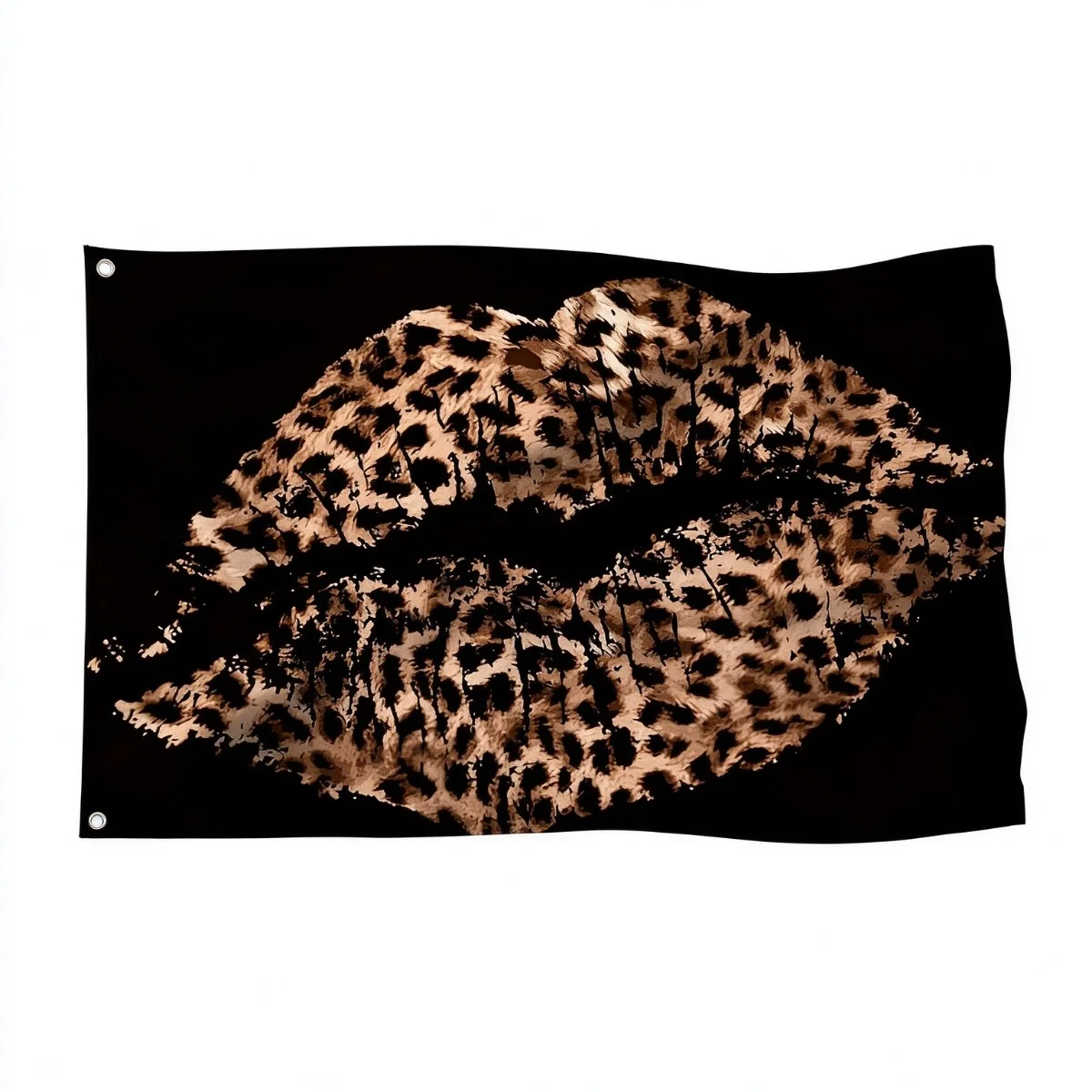 Cheetah Spots Lips Flag Leopard Print Banner 3x5ft Outdoor Decoration For Home Garden Party