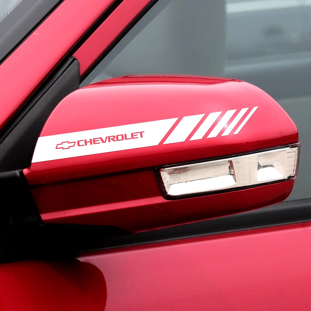 Pegatina para espejo retrovisor de coche, insignia decorativa para Chevrolet Cruze Lacetti Captiva SS Z71 Equinox Trax Sonic Spar, 2 uds.