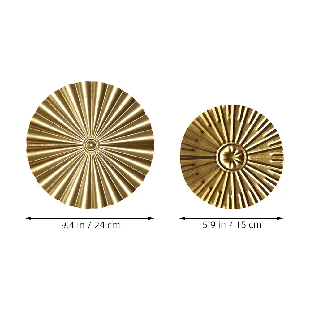 4Pcs Metal Wall Hanging Ornament Easy Install Modern Metal Disc Wall Decoration Artistic Home Office Decor Indoor Hanging Decor