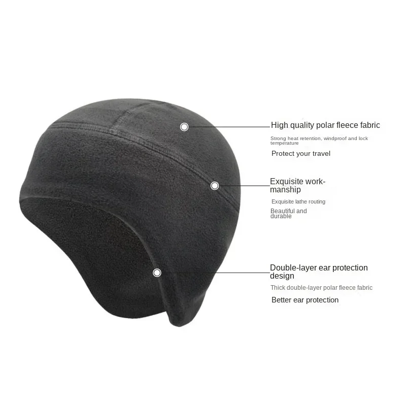 Winter Hat Thermal Running Sports Hats Soft Stretch Fitness Warm Ear Cover Snowboard Hiking Cycling Ski Windproof Cap Men Women