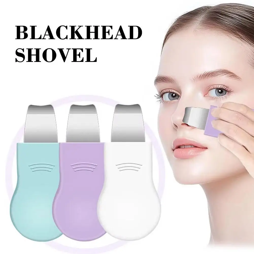 Outil d'élimination des points noirs, épurateur de visage en Silicone, grattoir 2 en 1 pour le nettoyage en profondeur, spatule pour la peau du visage, nez noir H