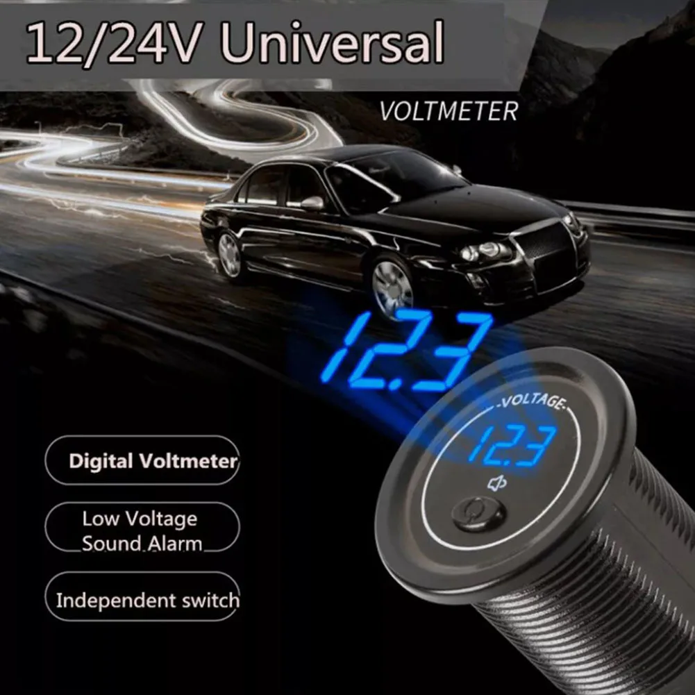 LED Motorbike Car Boat Panel Digital Voltage Meter Specifications Switch Design Digital Voltage Meter For Motorbike Car Boat