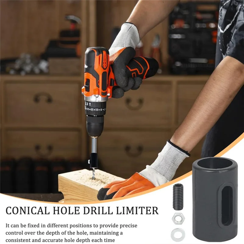 

【Горячая распродажа!】Ошейник сверла, набор отверстий в дереве для сверла, набор отверстий в дереве, конические сверла, ограничитель для регулировки