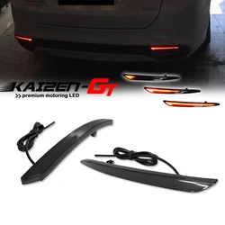 Red LED Rear Bumper Reflector Lights For 2013-2018 Ford Fusion Mondeo Rear Fog Light,Tail/Brake Light,Dynamic Turn Signal Light