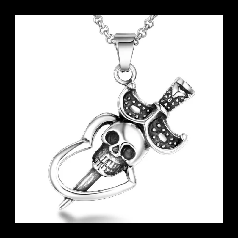 

Аксессуары Happy Corner Смайлик Подвеска в виде головы дьявола Голова призрака Ожерелье из титановой стали Цельный кулон будет отправлен на Beh