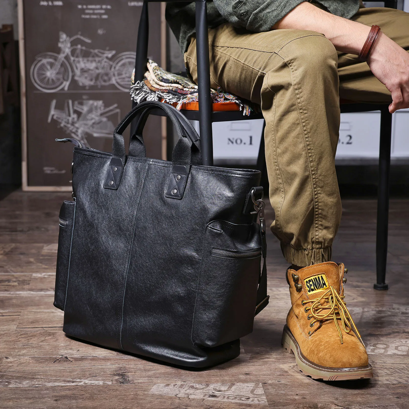 Men Leather Tanning Crossbody Bags for Women Purse Tote Bags for Men Purses and Handbags Large Capacity Multiple Compartments