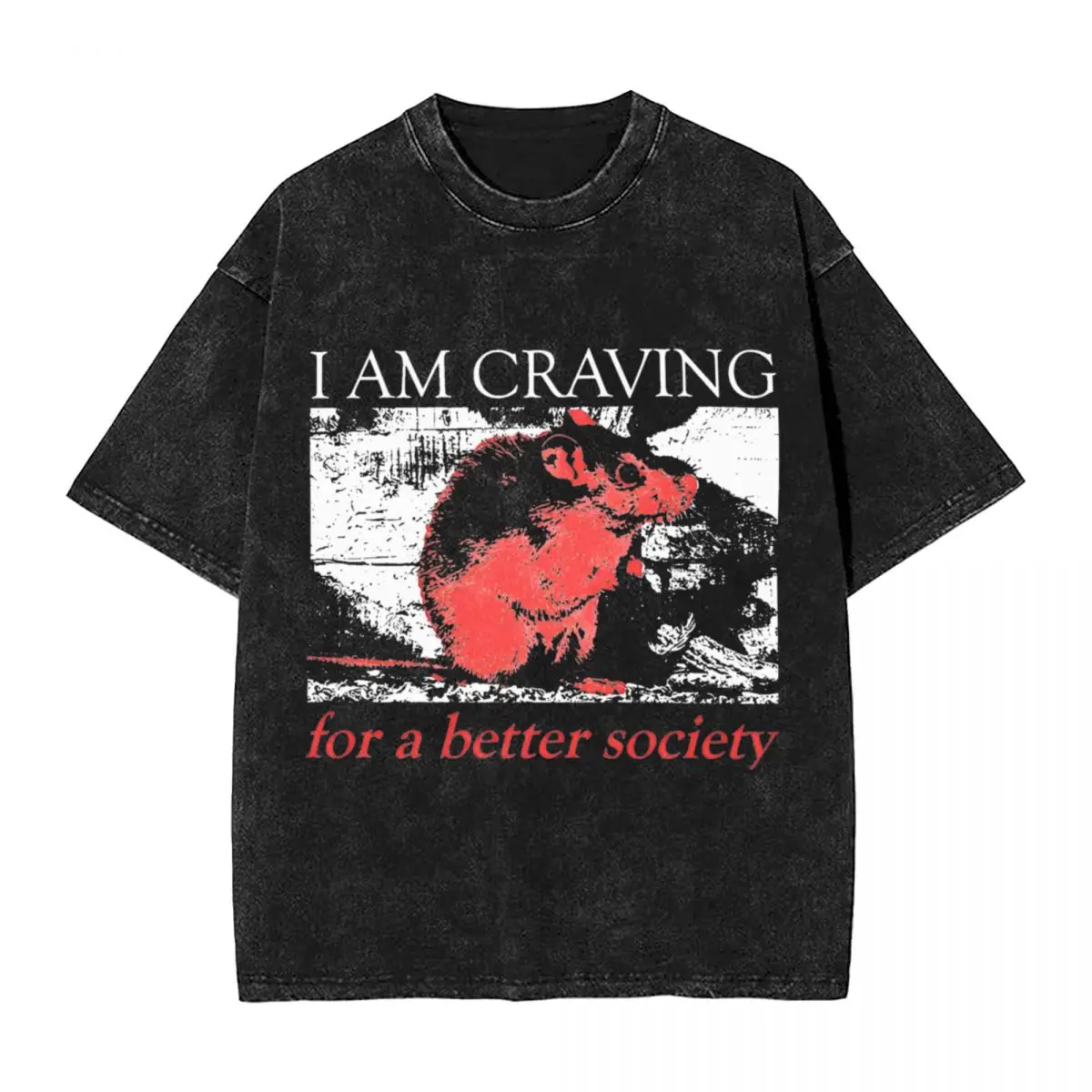 Washed T Shirts I Am Craving For A Better Society T-Shirts Harajuku Streetwear 100% Cotton Summer Tops for Men Women Tee Shirt