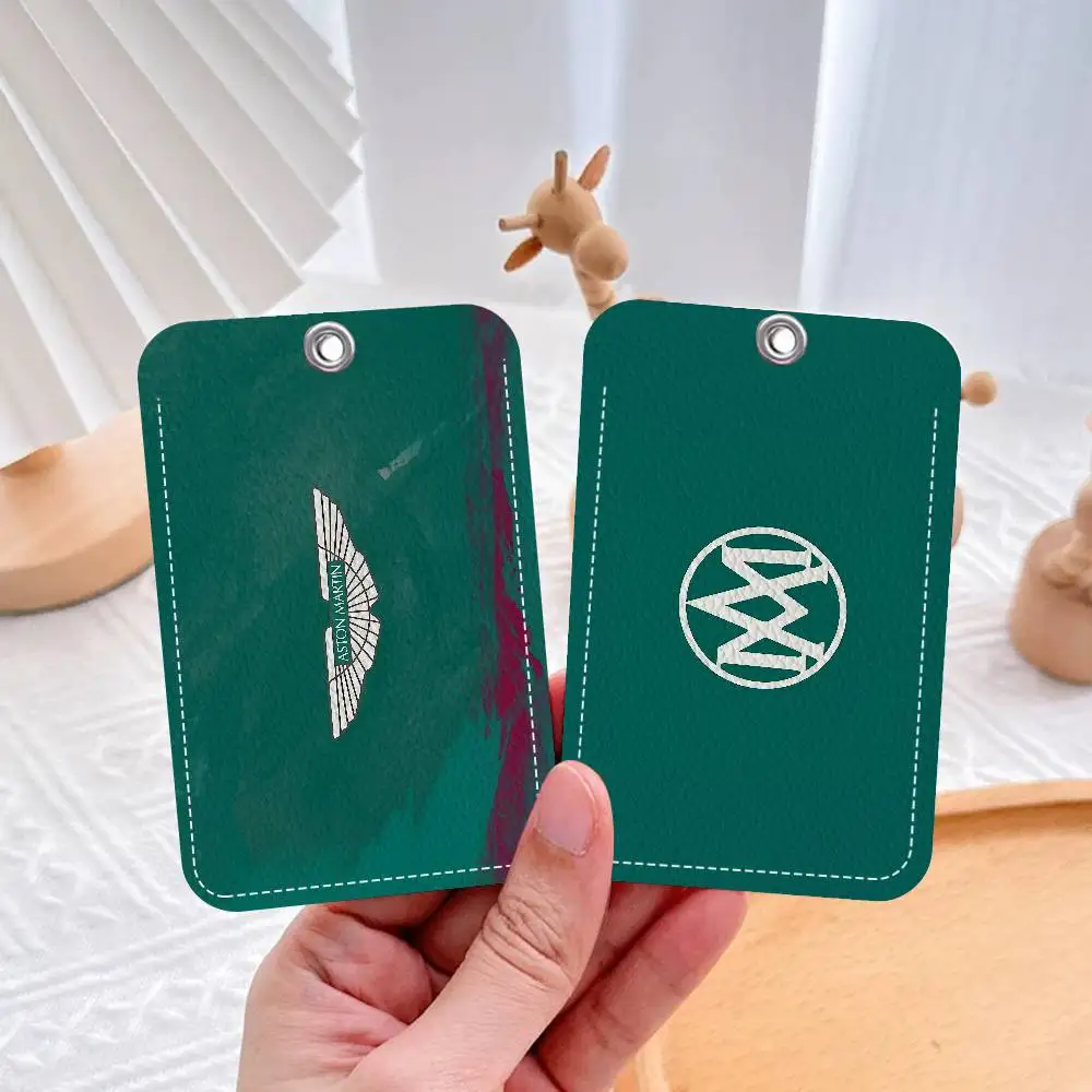 Logos A-Aston M-Martin Luxury 1pc INS Creative Cartoon Student Campus Card Holder For Meal Card, Bus Card, Work Card, Etc