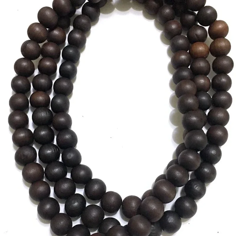 Big 14mm Tibetan Buddhism 108 Roast Peach Wood Prayer Bead Mala Necklace