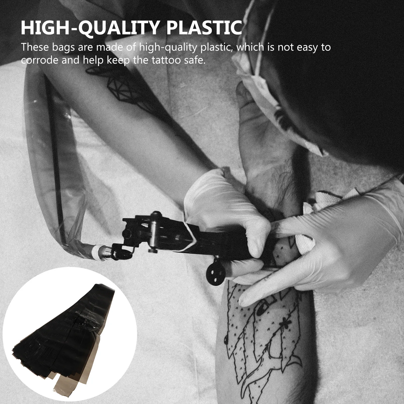 100Pcs Disposable Clip Cord Sleeve Tattoo Clip Bag High Quality Plastic Protector Dust Proof Cover Hook Line Bag