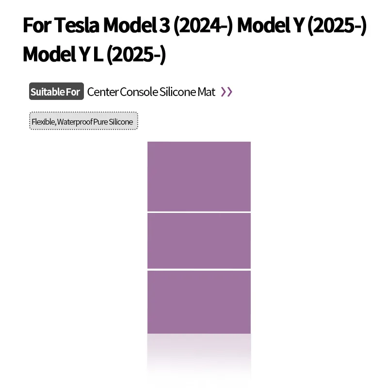 For Tesla Model 3 Highland Mode Y/YL Juniper Central Control Panel Silicone Pad Screen Frame Car Trim Interior Suit Accessories