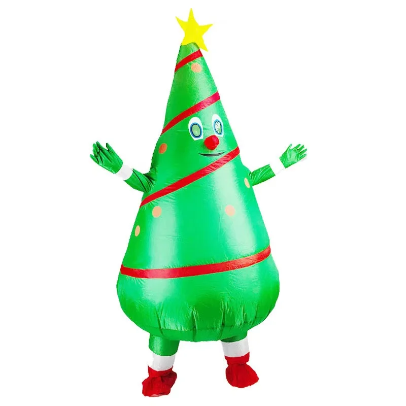 Novelty Inflatable Christmas Tree Decorations Adult Santa Cosplay Costume Home Office Decorations Kids Xmas Gifts Happy New Year