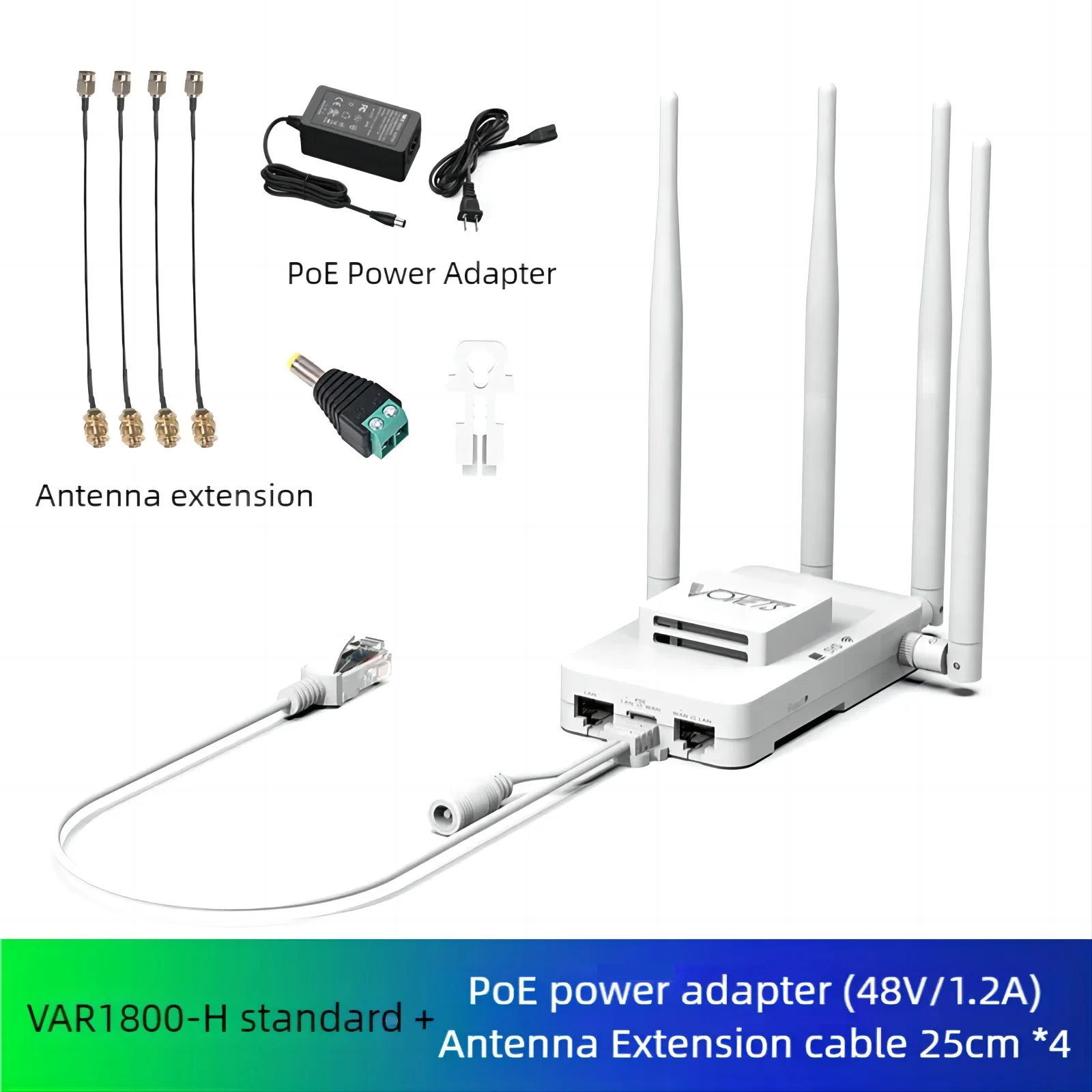 VONETS Gigabit PoE 5GHz WiFi Router Wireless Bridge Repeater WiFi to Ethernet Adapter 1000M Range Extender DVR IoT VAR1800-H