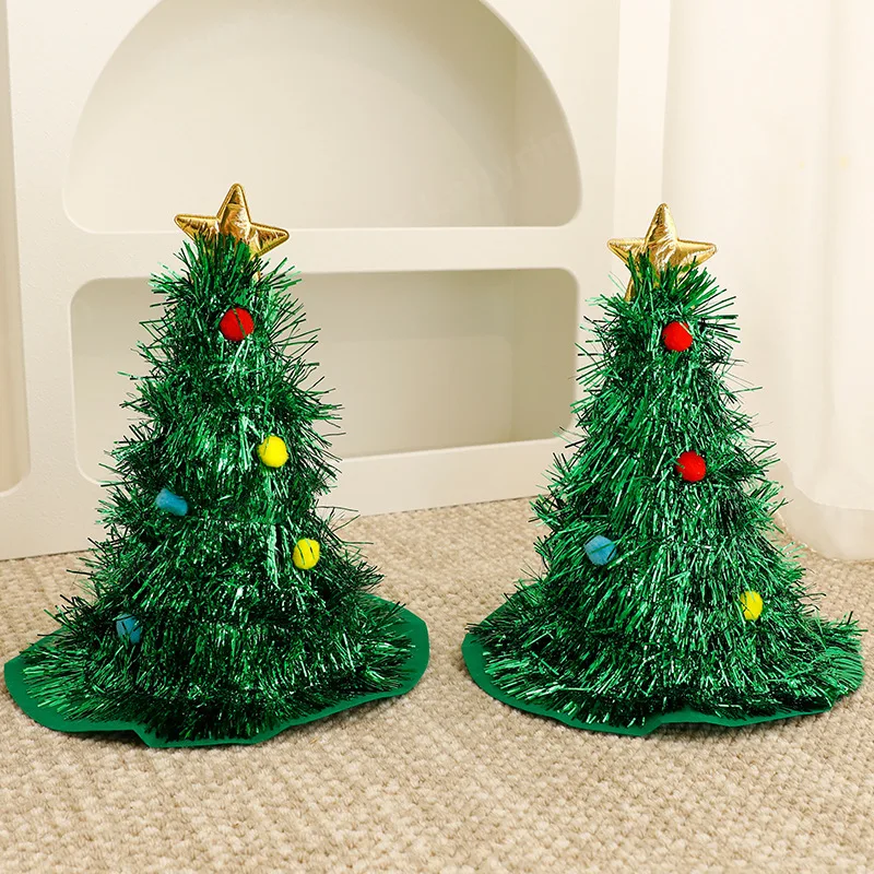 Chapeau de décoration de Noël pour enfants et adultes, petit arbre de Noël, accessoires d'arrangement de tir, couvre-chef, ornement de bandeau