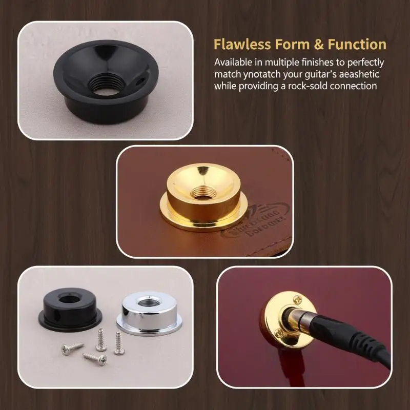 Electric Guitar Bass Round Socket 635mm Output Jack Audio Replacement Plug for Instrument Repair Scene