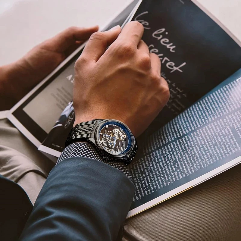AILANG Fashion Hollow Dial Design 2024 New Brand Original Men Automatic Mechanical Watch Luxury Personalized Watch For Men 8625S
