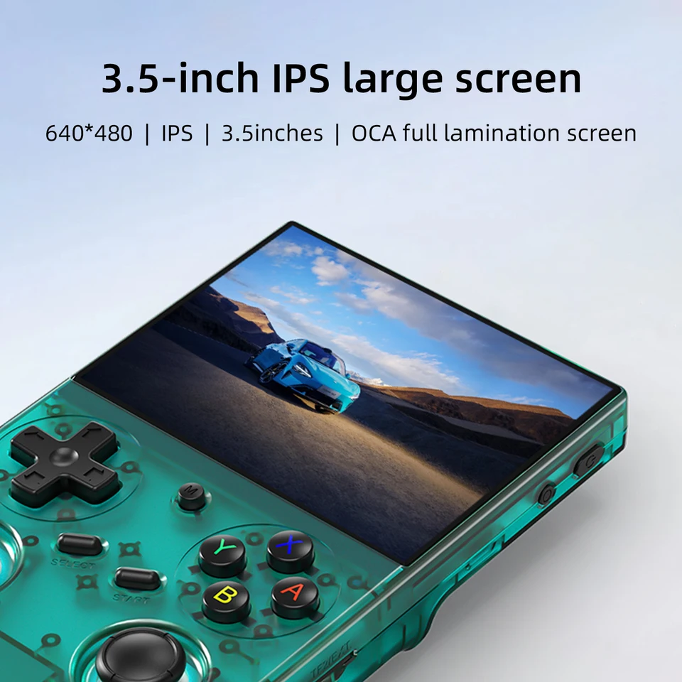 ANBERNIC Consola de Juegos Retro RG 35XXPRO RG35XX PLUS de 64 Bits, con 64 GB de Memoria TF Integrada, Más de 500 Juegos Clásicos, Salida de TV HD, Pantalla IPS de 3.5 Pulgadas