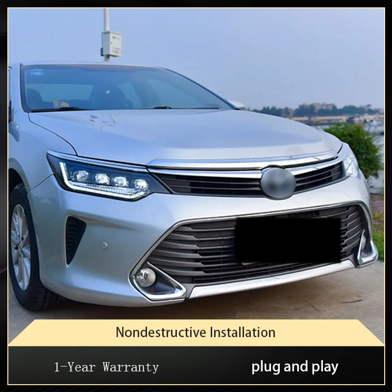 Car Lights For Toyota Camry 2015 2016 2017 Headlight LED Upgrade Highlight Projector Bifocal Lens Accessories Front Lamp Tool