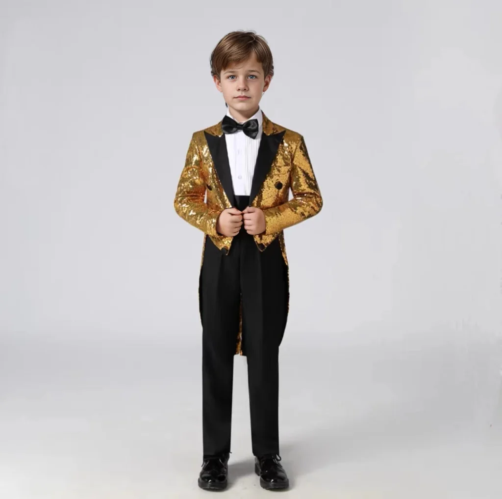 Boy Suit Colorful Blazer Pant Sets 2 Piece Handsome Birthday Dress  Prom Evening Party Stage Performance Costumes High Quality