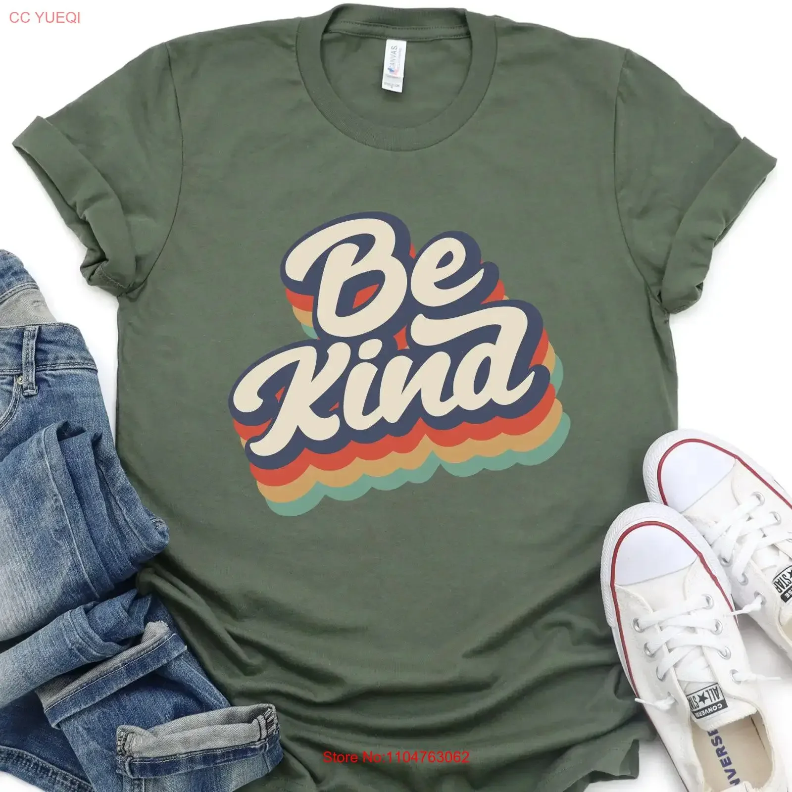 Be Kind T Shirt Kindness Vintage Humanism Spread Motivational vintage Washed homme fashion Top For Everyday Wear Comfortable