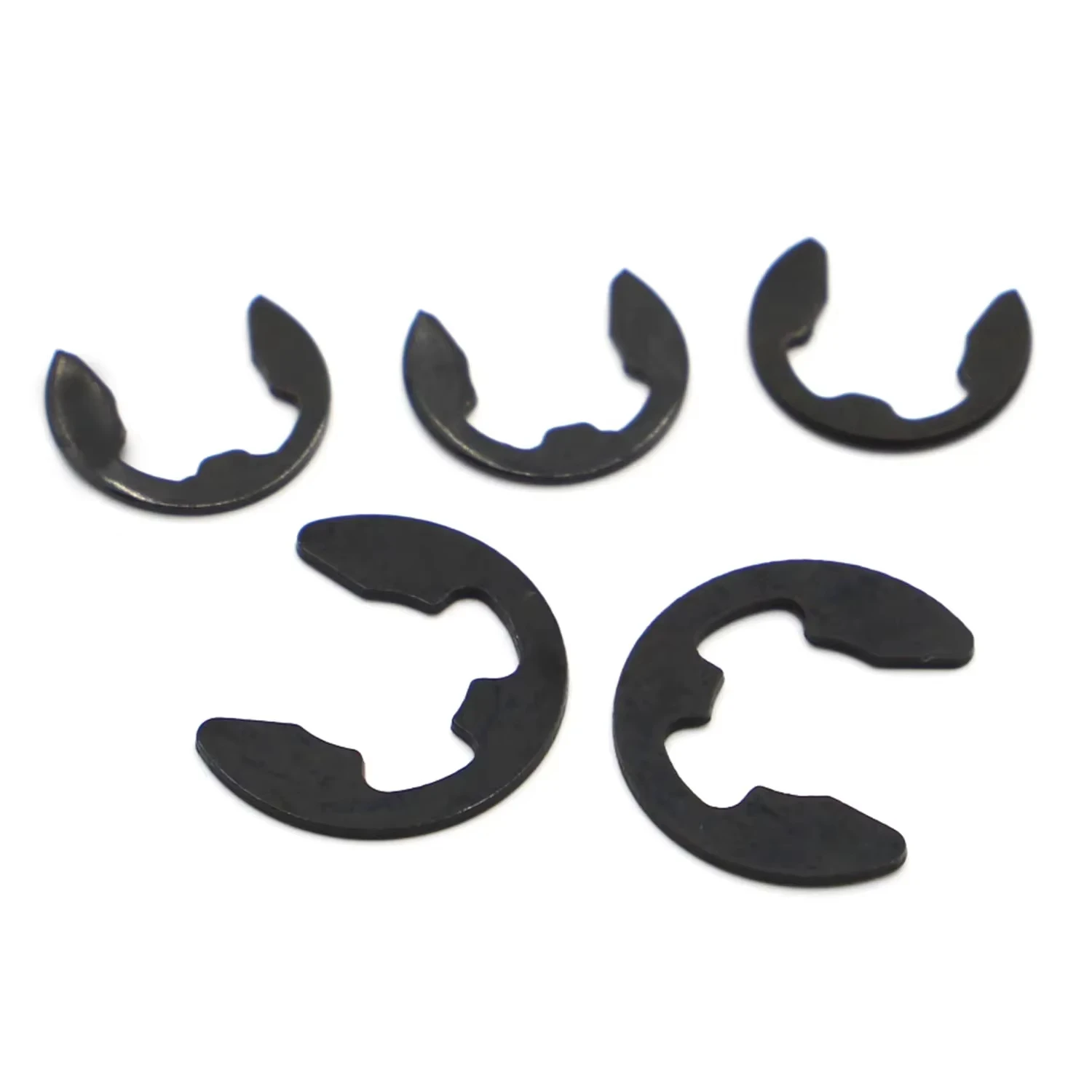 10-100pcs Black 65mn Steel E Clip Circlip Retaining Ring Washer for Shaft Fastener M1.2-M24