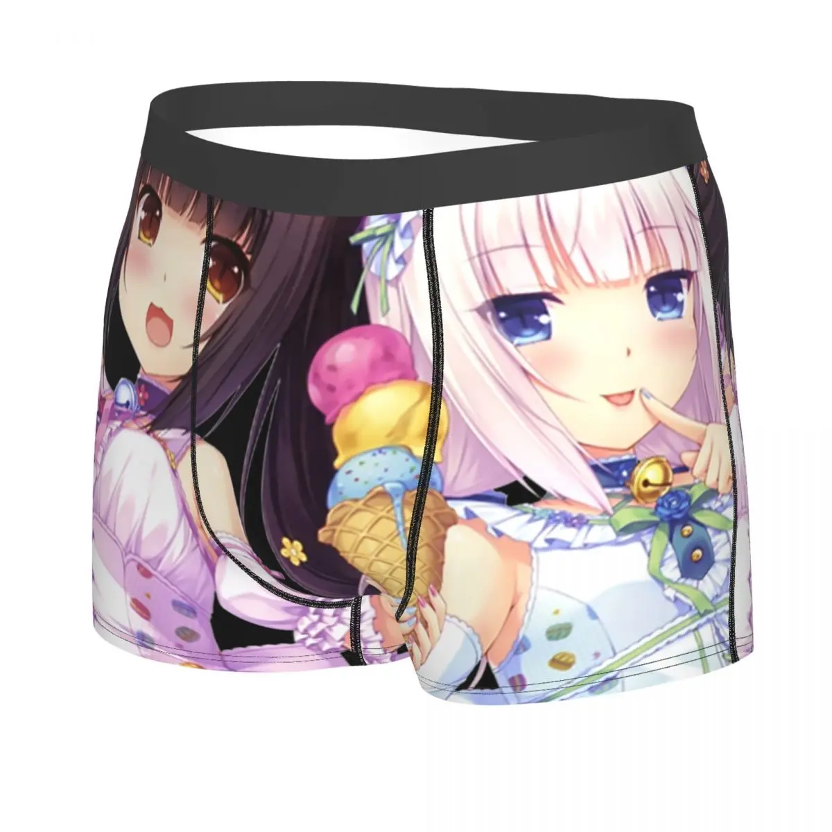 Chocola And Vanilla NekoPara Underwear Men Sexy Printed Customized Anime Cartoon Game Boxer Shorts Panties