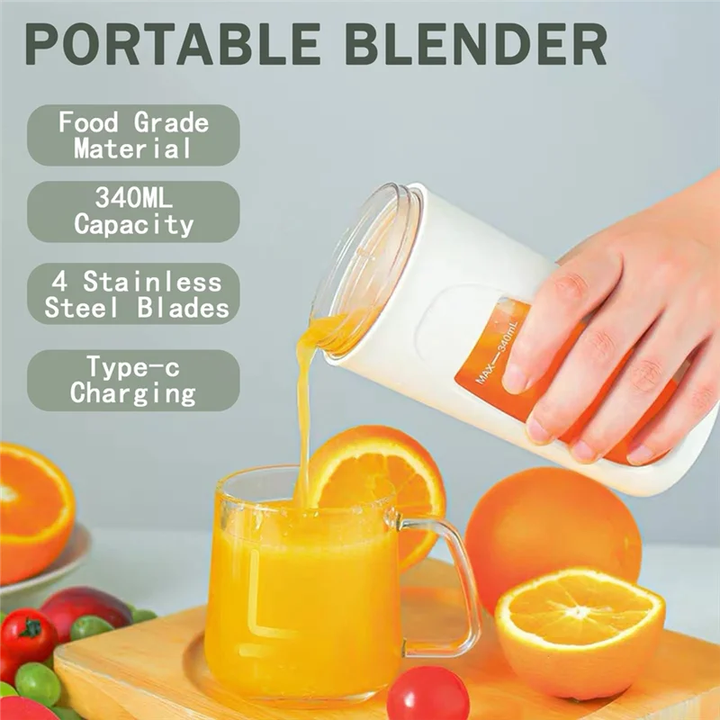 

BAAN-Portable Blender Mini Multi-Function Ice Crusher Juicer Suitable For Outdoor Sports Travel