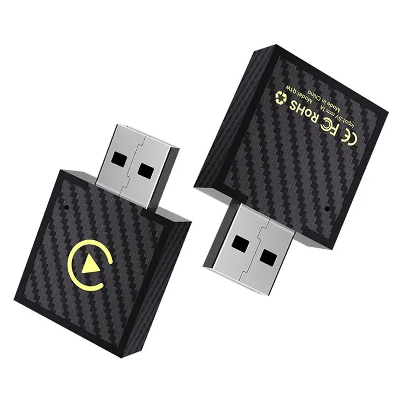Durable-2 In 1 Wireless Carplay Android Auto Adapter Smart AI Box Car Dongle BT Wifi Plug&Play For Wired Carplay/Andriod Auto